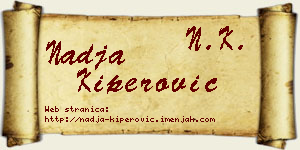 Nadja Kiperović vizit kartica